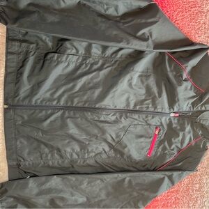 Danskin Men's Black Windbreaker with Red Trim